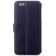 Horizontal Flip Læder Etui med Holder til iPhone 6 (Sort)