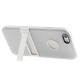 Frosted TPU Cover med Aftageligt Plastik Bumper & Holder til iPhone 6 Plus (Hvid)