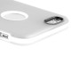 Frosted TPU Cover med Aftageligt Plastik Bumper & Holder til iPhone 6 Plus (Hvid)