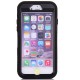 Shockproof Touch LCD + Silicone + Hård Plastik Etui med Ring Holder til iPhone 6 (Sort)