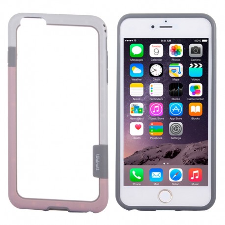 Bumper (To-Farver) til iPhone 6 (Hvid+Pink)