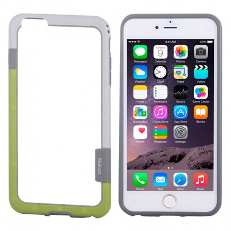 Bumper (To-Farver) til iPhone 6 (Hvid+Pink)