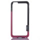 Bumper (To-Farver) til iPhone 6 (Sort+Magenta)