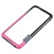 Bumper (To-Farver) til iPhone 6 (Sort+Magenta)