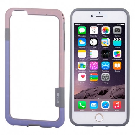 Bumper (To-Farver) til iPhone 6 (Pink+Lilla)