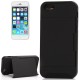 Silicone + Plastic Kombination Etui med Holder til iPhone 5 (Sort)