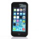 Silicone + Plastic Kombination Etui med Holder til iPhone 5 (Sort)