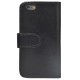 Crazy Horse Texture Pung Style Læder Etui med Kort Holder til iPhone 6 (Sort)