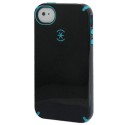 Apple iPhone 4S 4 Silikone og Plastik Cover med Udluftningshuller Sort