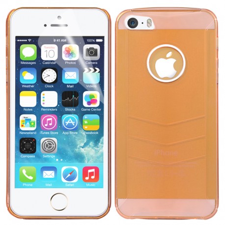 Baseus Ultra-tynd Gennemsigtig Plastik Cover til iPhone 5/5S (Guld)