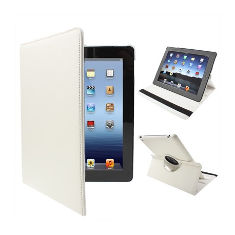 iPad 2 / 3 (New iPad) / 4 Med 360 Graders Roterende Case (Hvid)