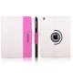 iPad 2 / 3 (New iPad) Med 360 Graders Roterende Case (Hvid+Pink)