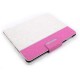 iPad 2 / 3 (New iPad) Med 360 Graders Roterende Case (Hvid+Pink)
