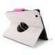 iPad 2 / 3 (New iPad) Med 360 Graders Roterende Case (Hvid+Pink)