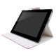 iPad 2 / 3 (New iPad) Med 360 Graders Roterende Case (Hvid+Pink)