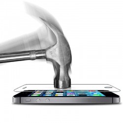iPhone 4S / 4 Beskyttelsesglas med iPhone Holder og Hjemknap Sticker