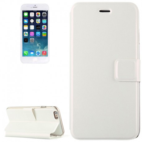 Oracle Texture Horizontal Flip Læder Etui med Kort beholder og Holder til iPhone 6 (Hvid)
