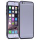 Gennemsigtig Plastik + TPU Bumper til iPhone 6 Plus (Sort)