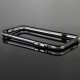 Gennemsigtig Plastik + TPU Bumper til iPhone 6 Plus (Sort)
