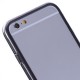 Gennemsigtig Plastik + TPU Bumper til iPhone 6 Plus (Sort)