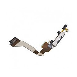 Charge Dock Connector Flex Cable til iPhone 4 (Sort)
