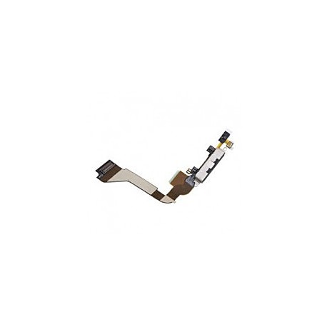 Charge Dock Connector Flex Cable til iPhone 4 (Sort)