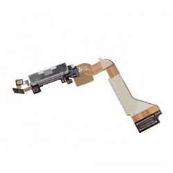 Charge Dock Connector Flex Cable til iPhone 4 (Sort)