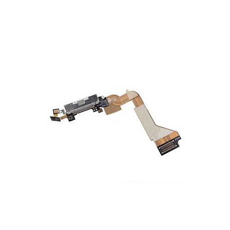 Charge Dock Connector Flex Cable til iPhone 4 (Sort)