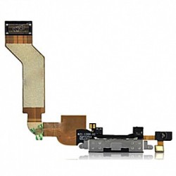 Charge Dock Connector Flex Cable til iPhone 4S (Sort)
