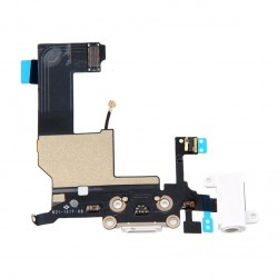 Charge Dock and Headphone Jack Flex til iPhone 5S (Hvid)