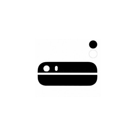 Top & Bottom Glass on Cover til iPhone 5S (Sort)