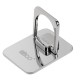 Universal 360 Degree Rotatation Encrusted Metal Glass Ring Holder / Car Hanging Ring til Smart Phones og Tablets (Sølv)