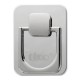 Universal 360 Degree Rotatation Encrusted Metal Glass Ring Holder / Car Hanging Ring til Smart Phones og Tablets (Sølv)