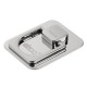 Universal 360 Degree Rotatation Encrusted Metal Glass Ring Holder / Car Hanging Ring til Smart Phones og Tablets (Sølv)
