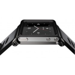 Aluminum Bracelet Watch Band Wrist Cover Case for iPod Nano 6 / 7 - Black
