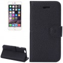 iPhone 6S Plus 6 Plus Læder Etui med Lommer til Kreditkort Sort