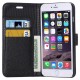 iPhone 6 Plus / 6S Plus Læder Etui med Lommer til Kreditkort (Sort)