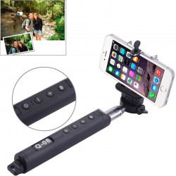 Selfie Stick Monopod / Bluetooth / Extendable Håndholdt, L: 110 cm (Sort)