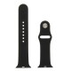 Apple Watch / 42 mm - Sport Gummi Urrem med "Pin-and-tuck" Lukning (Sort)