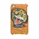 Apple iPhone 3GS 3G Original Genuine Ed Hardy Rubberized Tiger - Orange