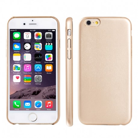 iPhone 6S / 6 Ultra-tynd Læder Bag Cover (Gold)