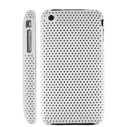 Ventilated Hard Plastic Case Cover for Apple iPhone 3GS iPhone 3G (White)