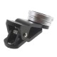 3- i -1 Fisheye Lens & Makro Linse & Bred Vinkel Linse til iPhone Samsung HTC - Sølv
