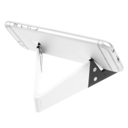 Foldable "V Shape" Mobiltelefon Holder til iPhone Samsung Sony HTC - Hvid