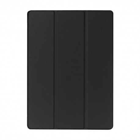 Til iPad Pro 12.9" Tre-Fold Stand Litchi Læder Smart Cover - Sort