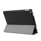 Til iPad Pro 12.9" Tre-Fold Stand Litchi Læder Smart Cover - Sort