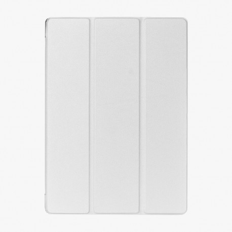 Til iPad Pro 12.9" Tre-Fold Stand Litchi Læder Smart Cover - Hvid