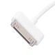 YellowKnife MFi Certificeret IOS7 1M 30pin USB Sync Oplader Round Cord til iPhone 4S 4 iPad 2 3 iPod Touch 3 4 - Hvid