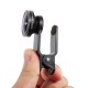 Universal Clip 185 Graders Fisheye Linse til iPhone Samsung HTC LG - Sort