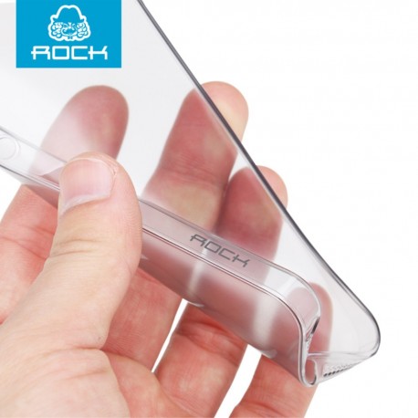 Apple iPhone SE/5S/5 - Rock 0.6mm Ultra Tynd TPU Slim Cover - Transparent Dark